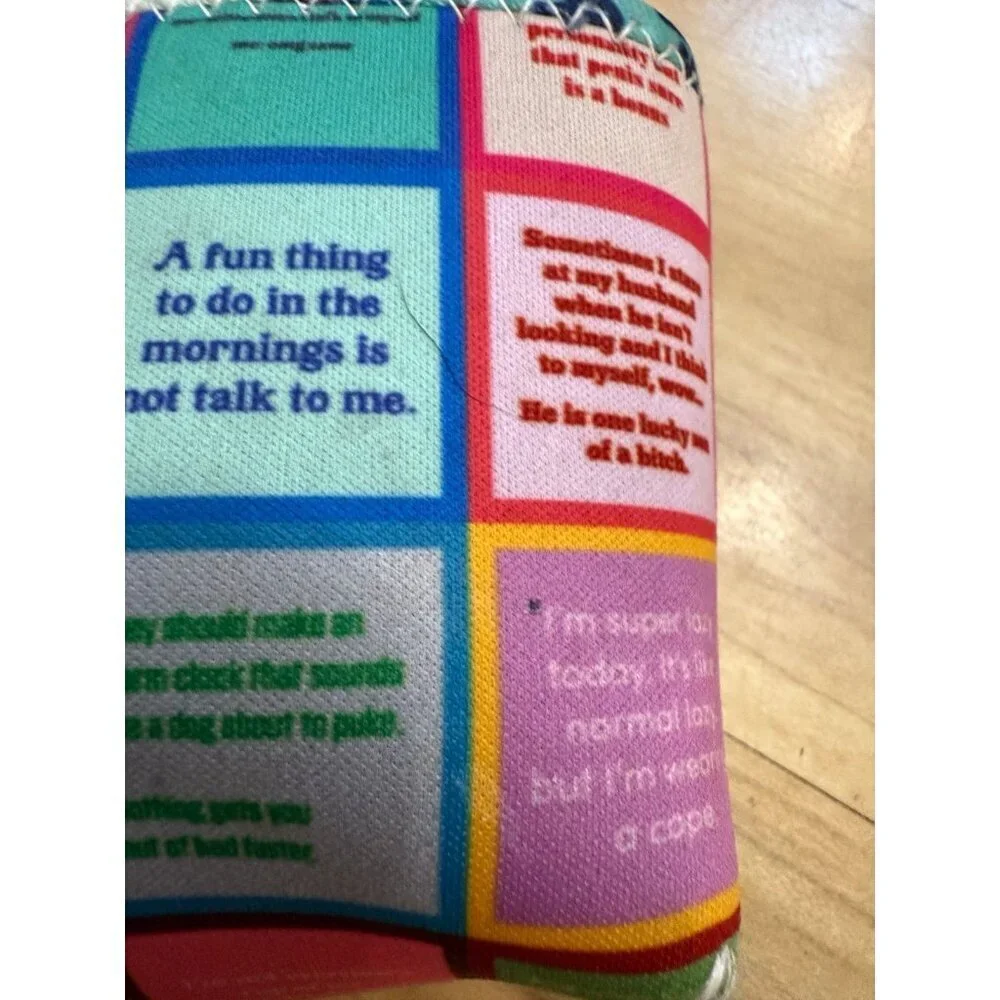 Drinks On Me Coasters Fabric Tote Holder
